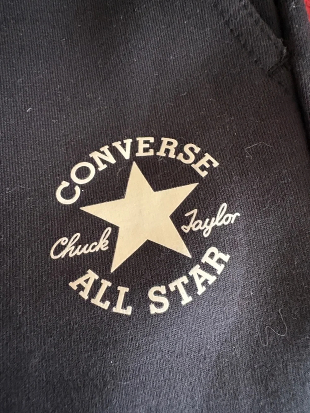 NWT Girls Converse Black Logo Fleece Sweatpants size M